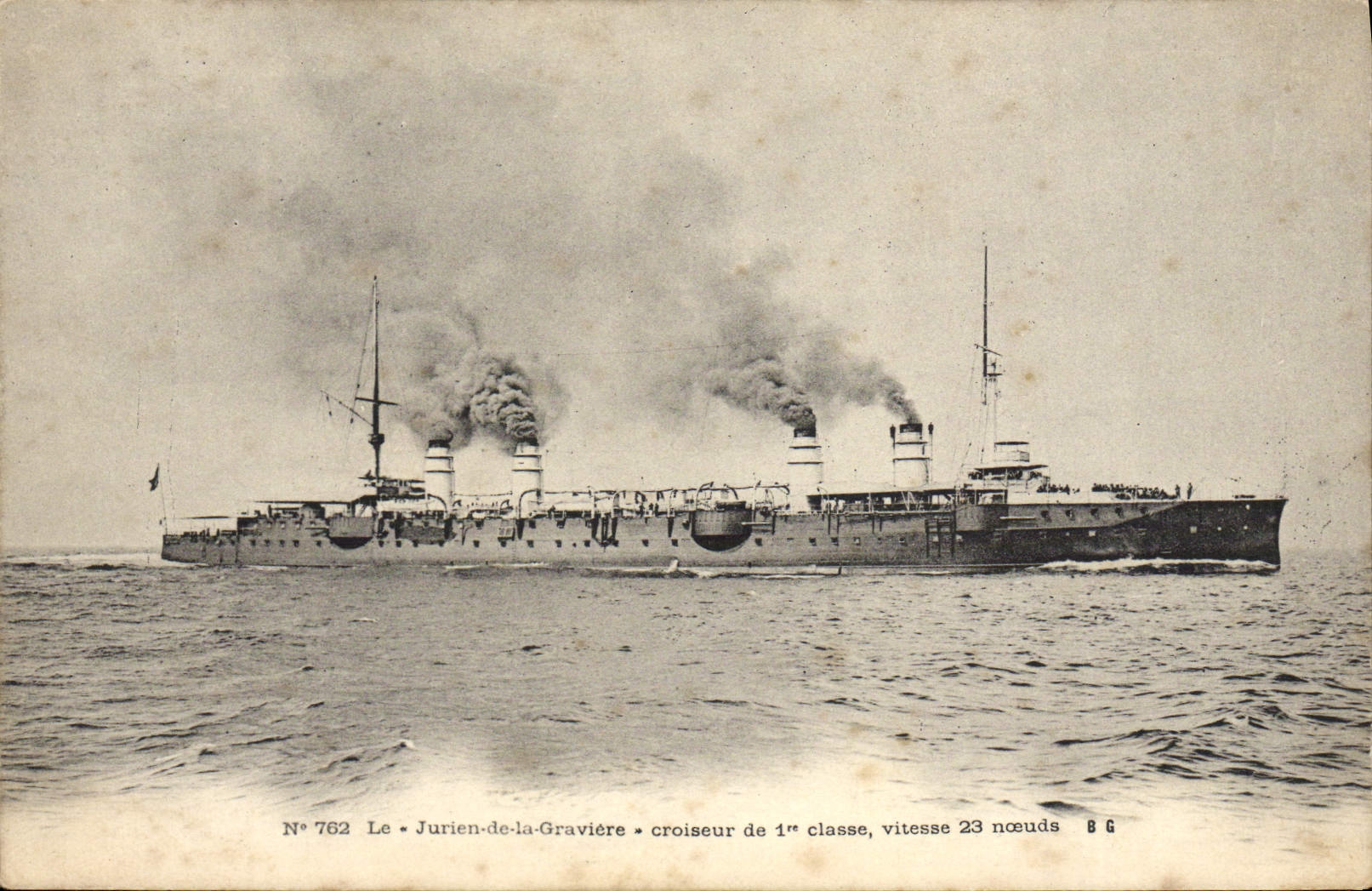 Le Jurien-de-la-Gravière — croiseur de 1ère classe, vitesse 23 nœuds — N° 762