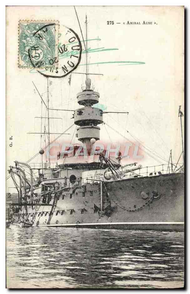Croiseur amiral Aube — 275 — éditeur G.B.