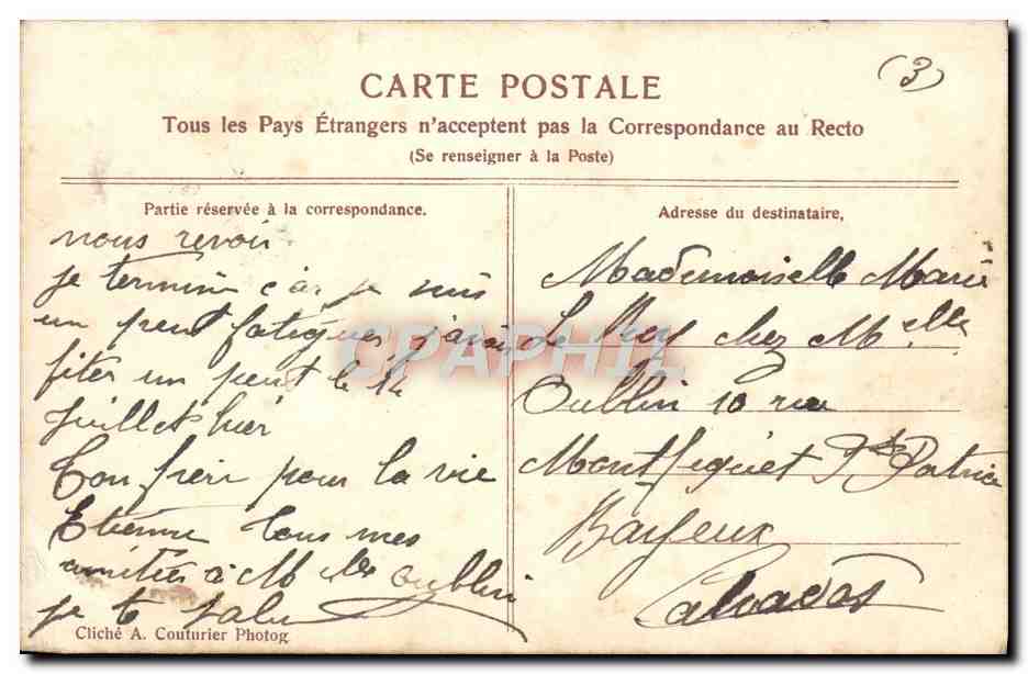CPA Marine Militaire Francaise Le Saint louis Cuirasse d'escadre Bateau  — Verso