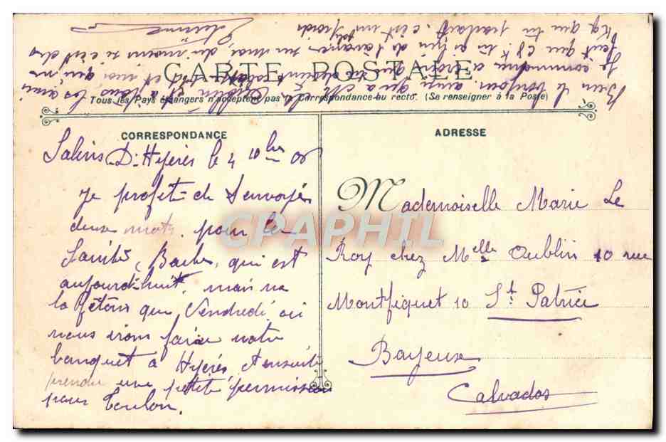M.B. 199 CHARLEMAGNE — Marine Militaire Française pendant les manœuvres — Éditeur non visible — Verso