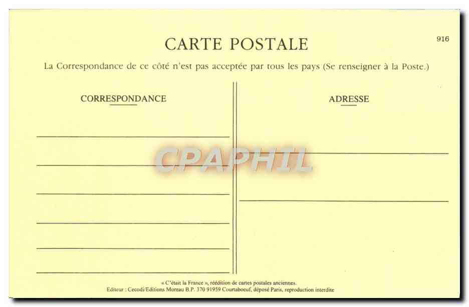 REPRO Types Du Centre Groupe de maraicheres des environs de Blois Folklore  — Verso