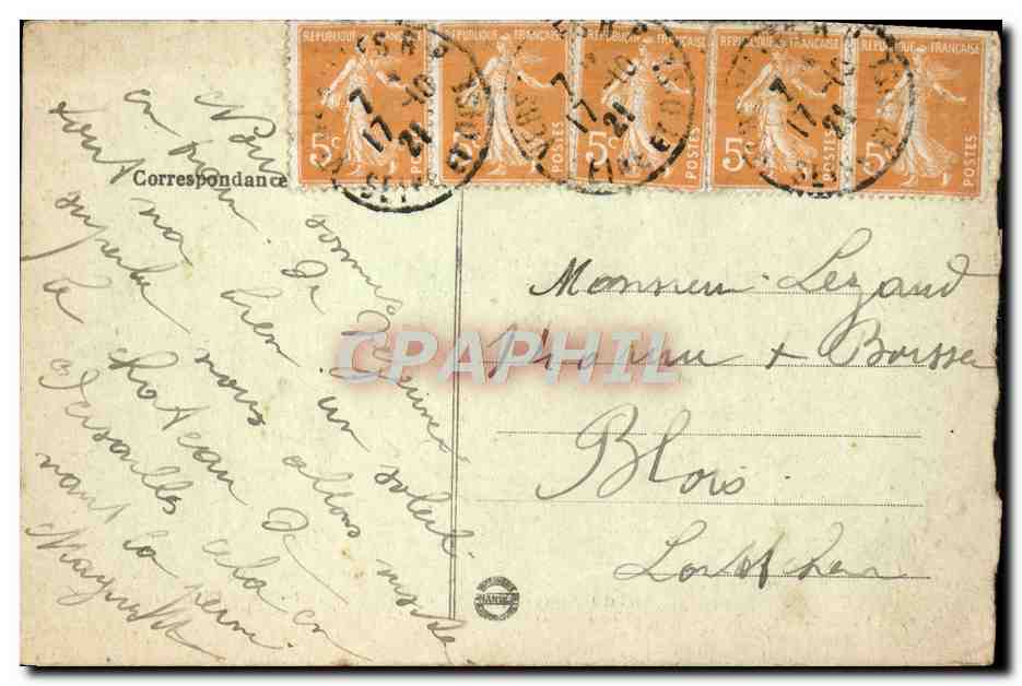 CPA Versailles Galerie des Glaces Salle de la signature de la Paix  — Rückseite