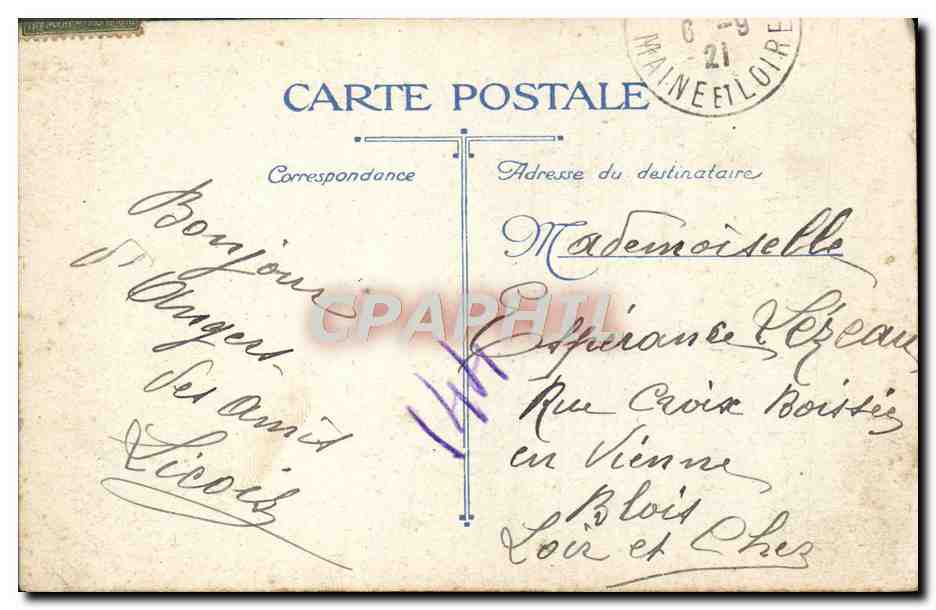 CPA Angers Le Pont de la Basse Chaine et le Chateau — Rückseite