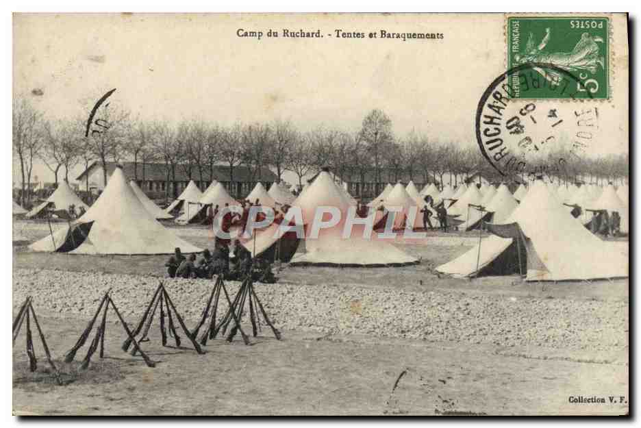 CPA Camp du Ruchard Tentes et baraquements Militaria 