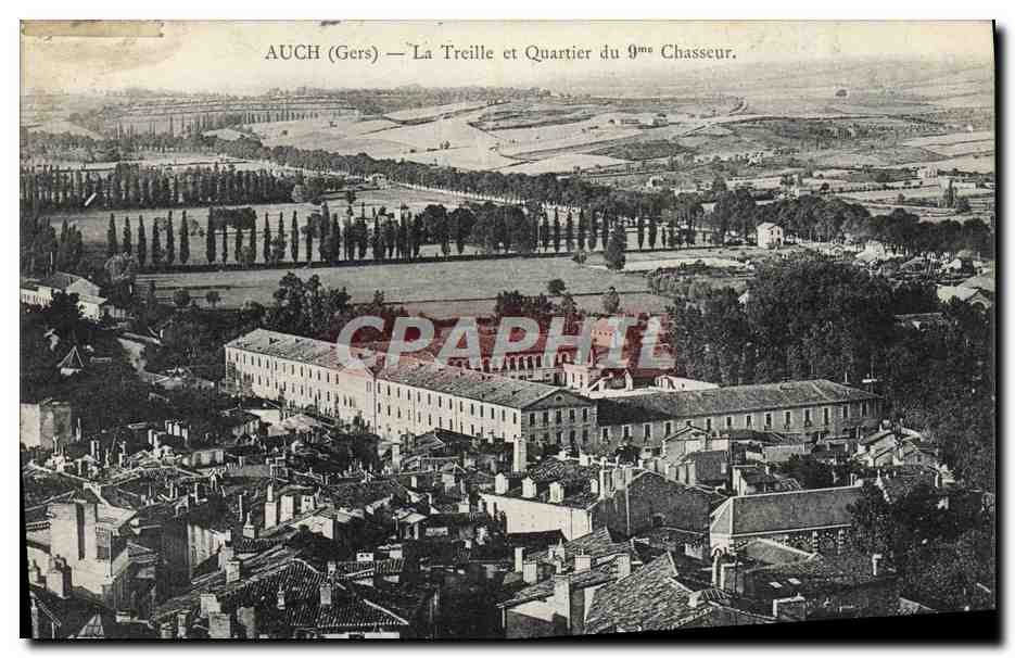 Auch (Gers) — La Treille et Quartier du 9me Chasseur.