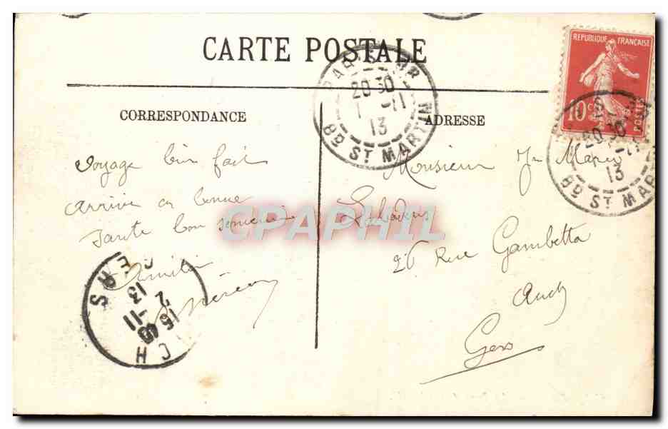 CPA Paris Le Pont Alexandre III — Verso