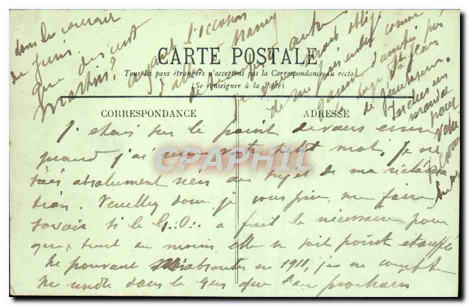 CPA Nancy Un Coin de la Pepiniere — Rückseite