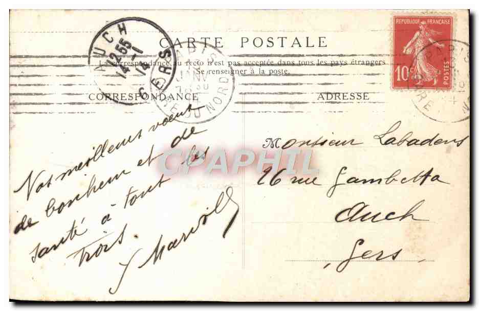 CPA Moret Les Remparts — Verso