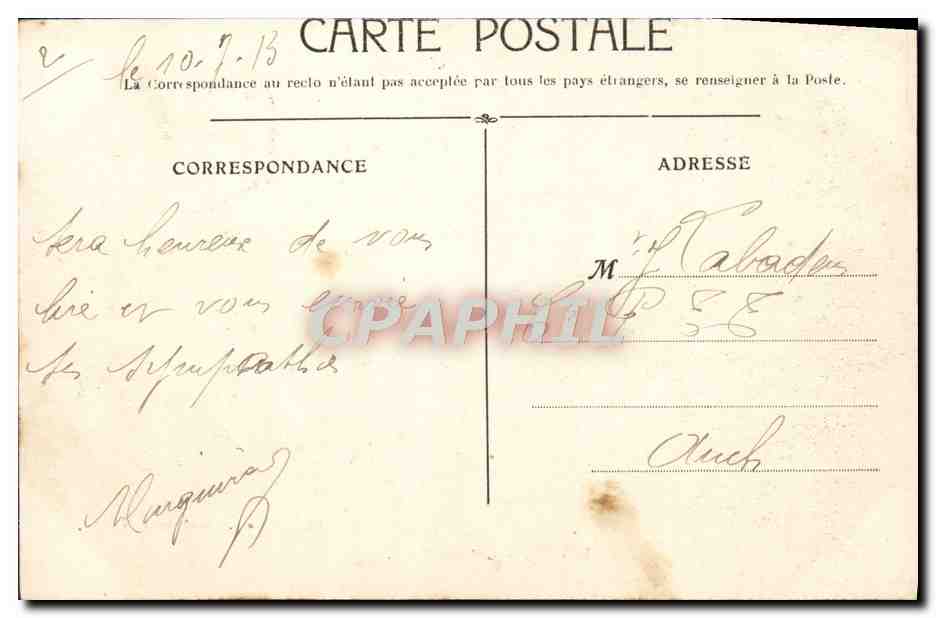 Beziers — Le Pont Canal — Phototype J. Mazet-Pons, Beziers — Verso