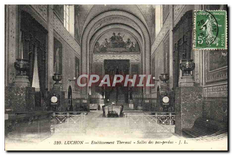 CPA Luchon Etablissement Thermal Salles Des Pas