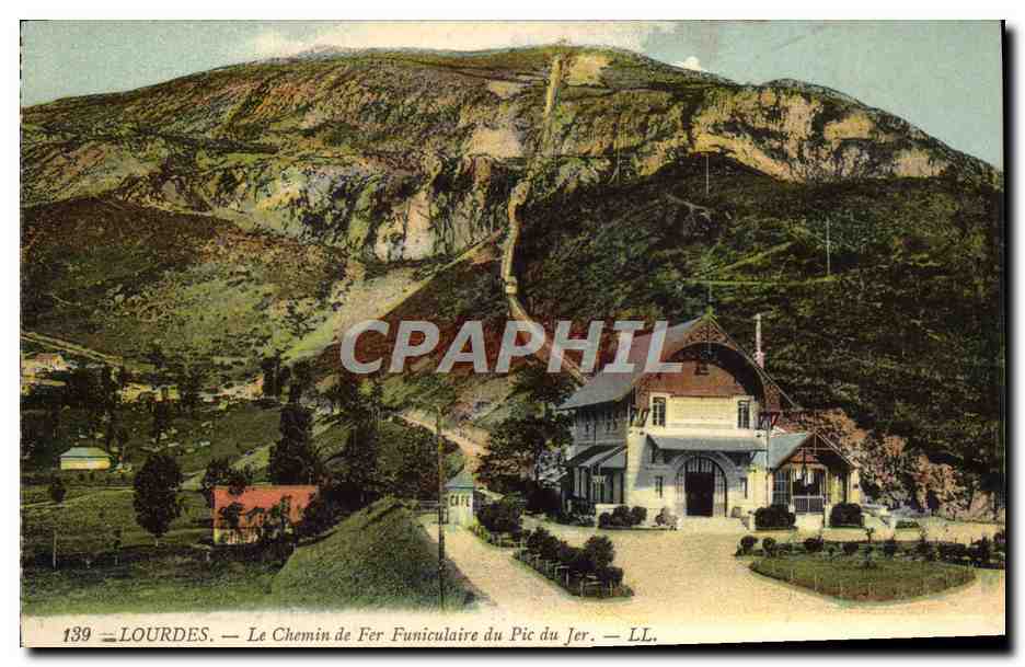 CPA Lourdes Le Chemin Fer Funiculaire du Pic du Jer