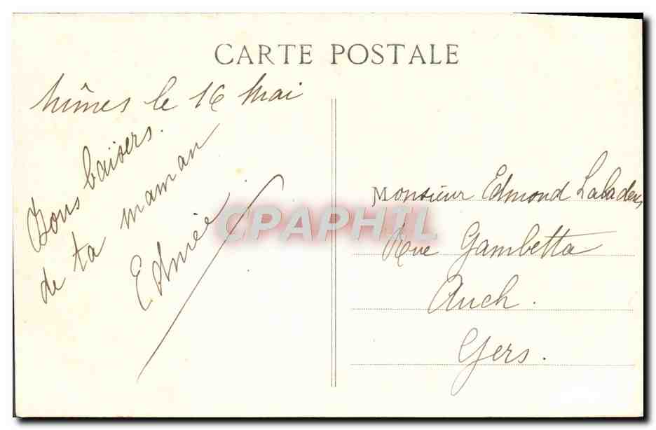 CPA Nimes La Tourmagne — Rückseite