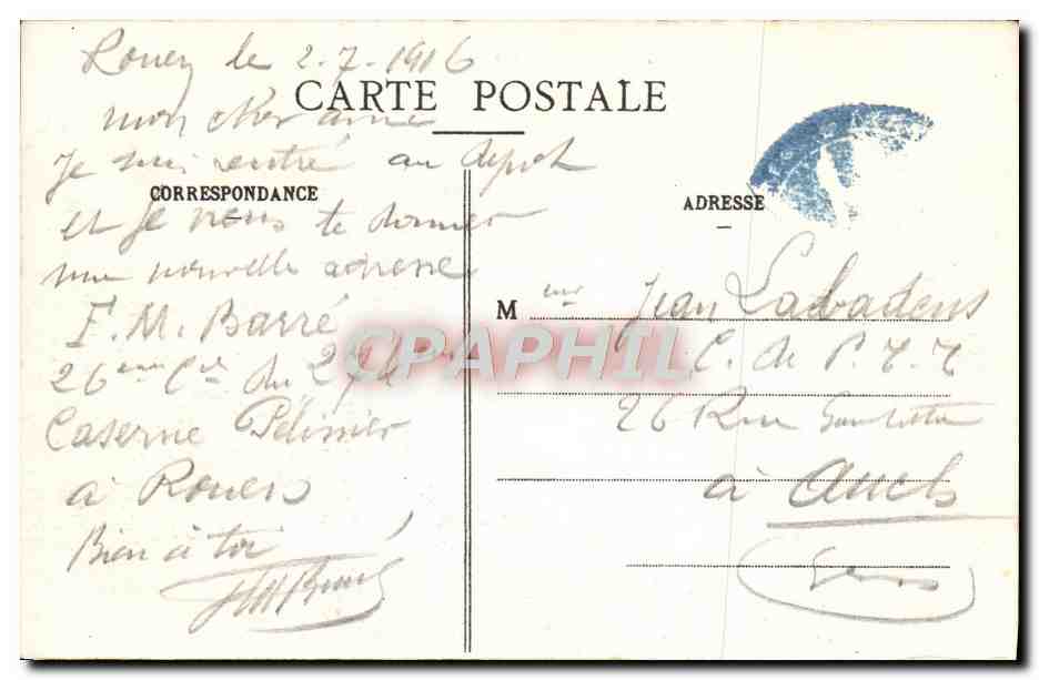 CPA Rouen Vue Generale Vers la Seine — Rückseite