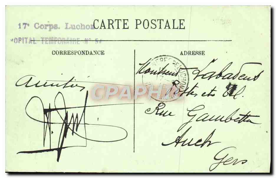 Luchon — Hospice de France et le Port de Vénasque — LL. N° 166 — Reverso