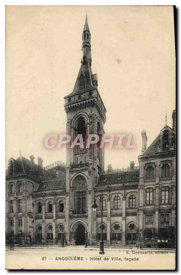 CPA Angouleme Hotel de Ville Facade