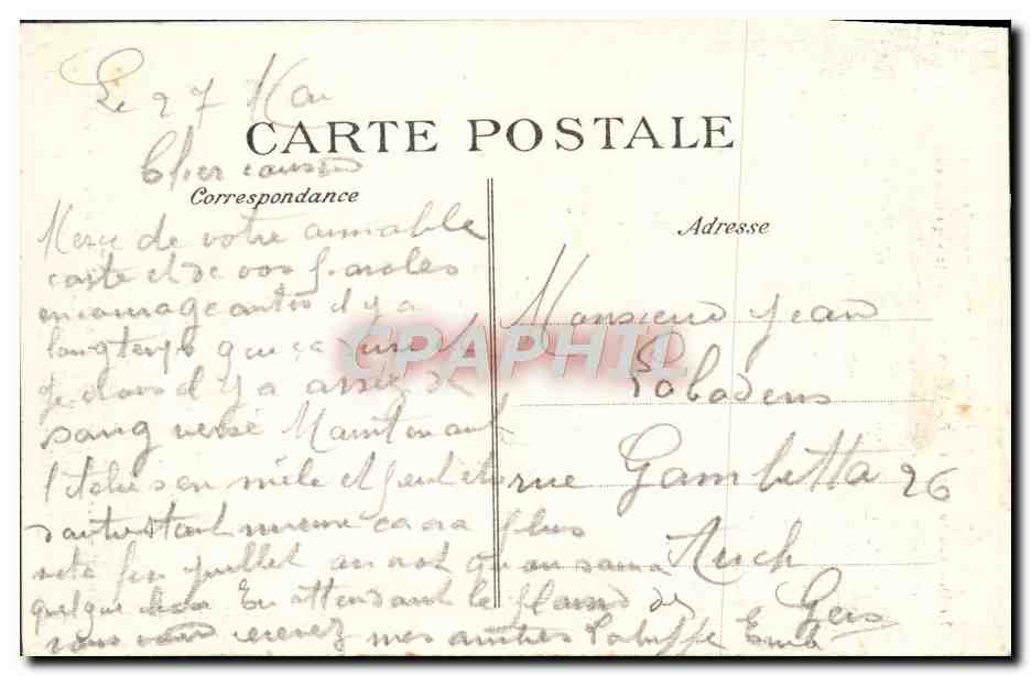 Fort de Troyon — Bombardement vom 8. September 1914 — Fahne nach jedem Sturz gehisst — Rückseite