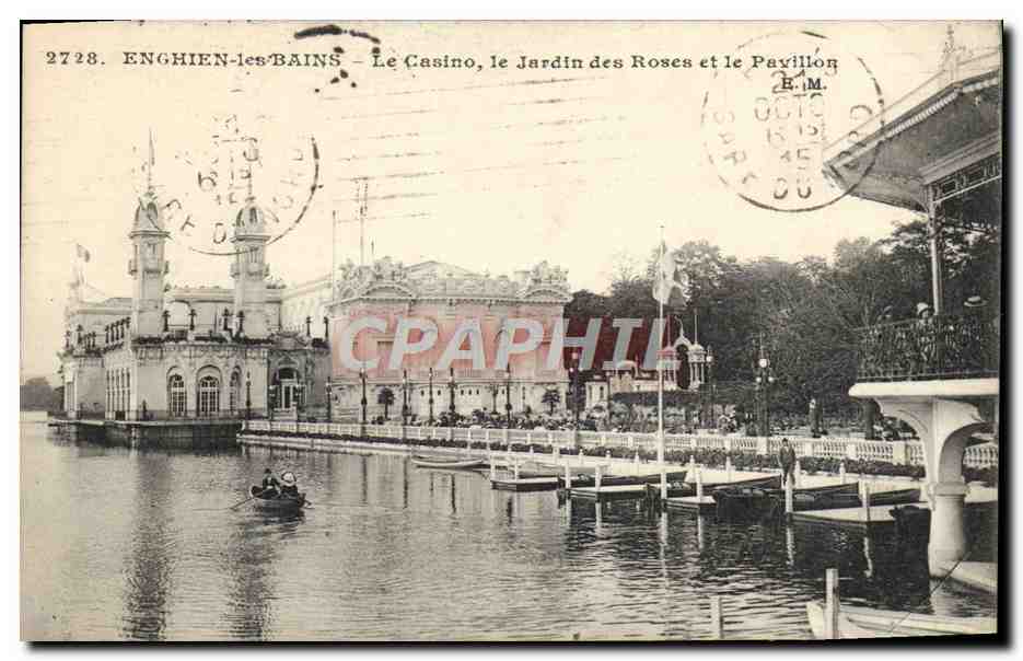 CPA Enghien Les Bains Le Casino le Jardin des Roses et le pavillon 