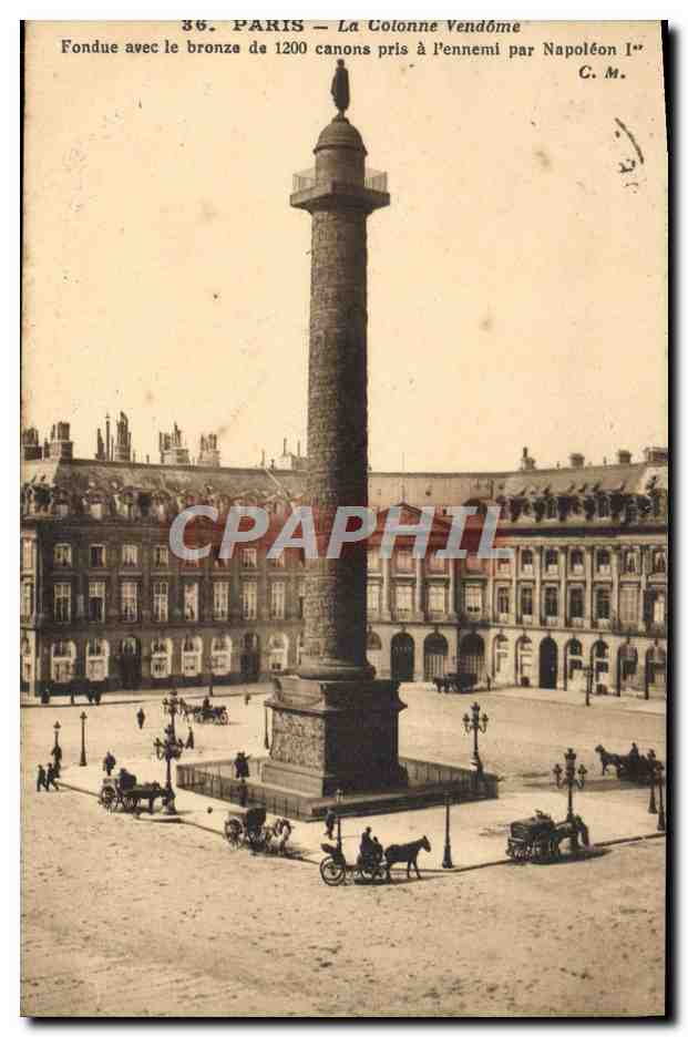 CPA Paris La Colonne Vendome