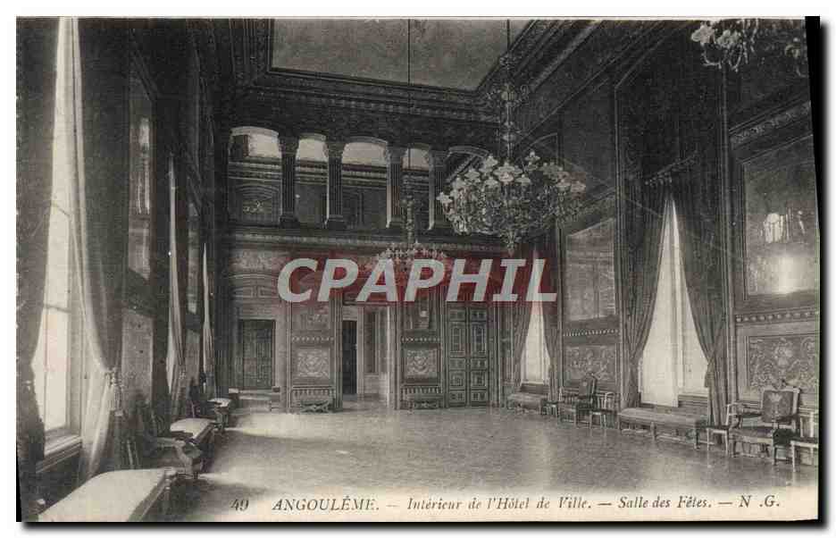 Angoulême — Intérieur de l'Hôtel de Ville — Salle des Fêtes — N.G.