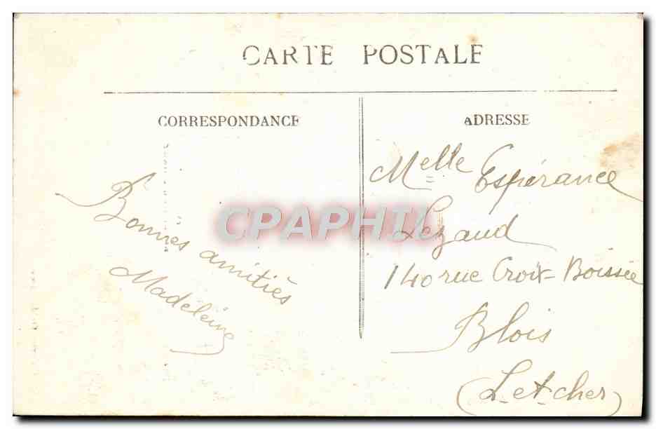 CPA Olivet Source du Loiret — Rückseite