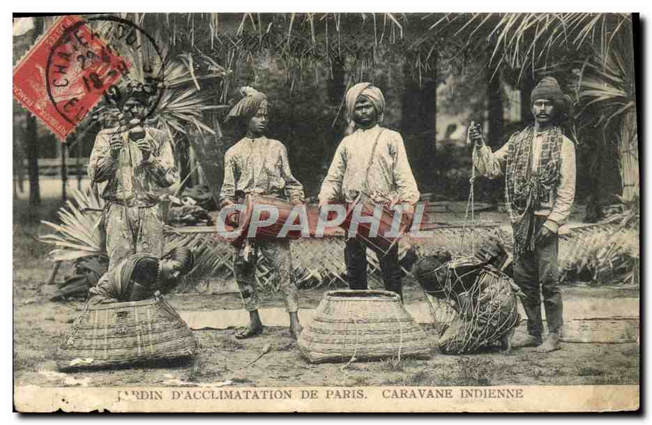 CPA Paris D'Acclimatation Caravane Indienne Inde Folklore