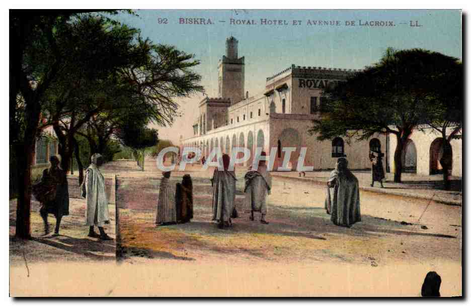 CPA Biskra Royal Hotel Et Avenue De Lacroix