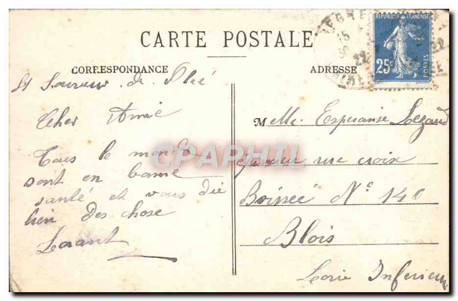 Château-Gaontier (Mayenne) — La Ville vue de Bel-Air — J. Malicot, phot. Sable-sur-Sarthe — Reverso