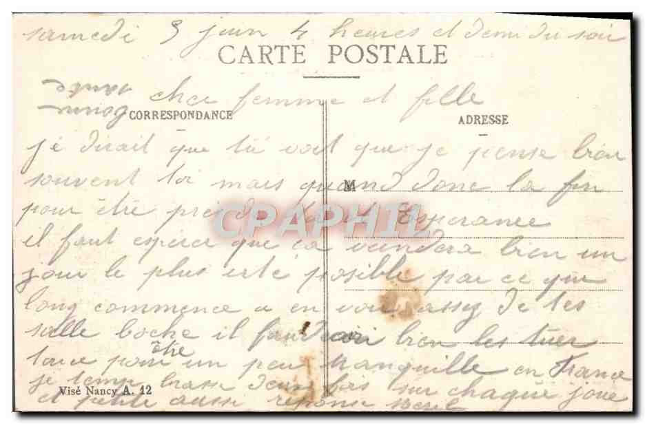 Badonviller — Faubourg d'Alsace après l'invasion du 12 Août 1914 — Gliché Émile Fournier — Reverso