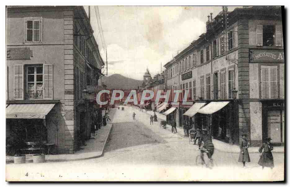 CPA Rue Soldat Velo Militaria