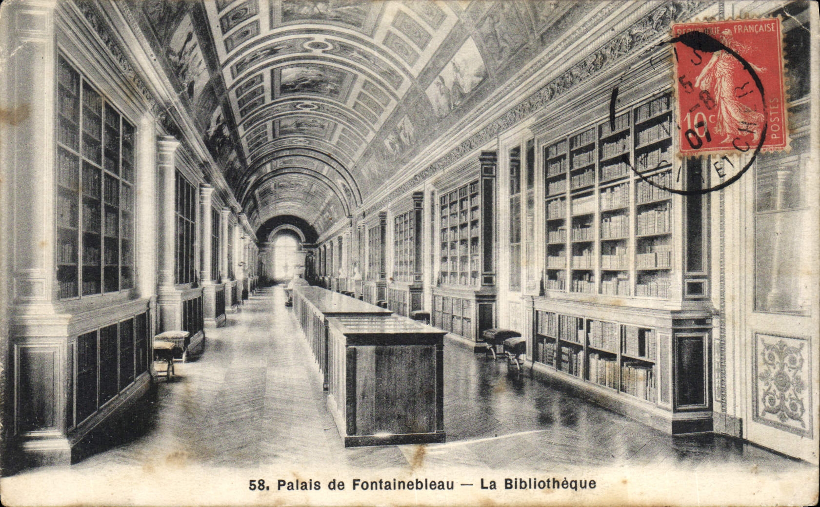 CPA Palais de Fontainebleau La Bibliotheque