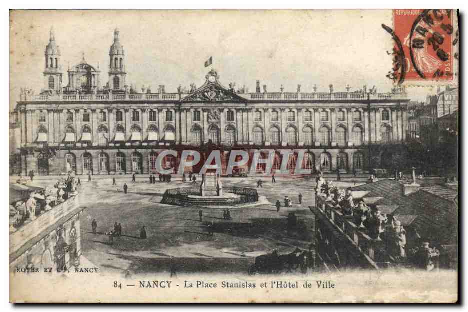 CPA Nancy La Place Stanislas et L'Hotel de Ville