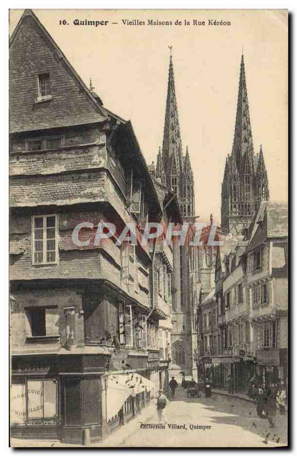 CPA Quimper Vieilles Maisons de la rue Kereon