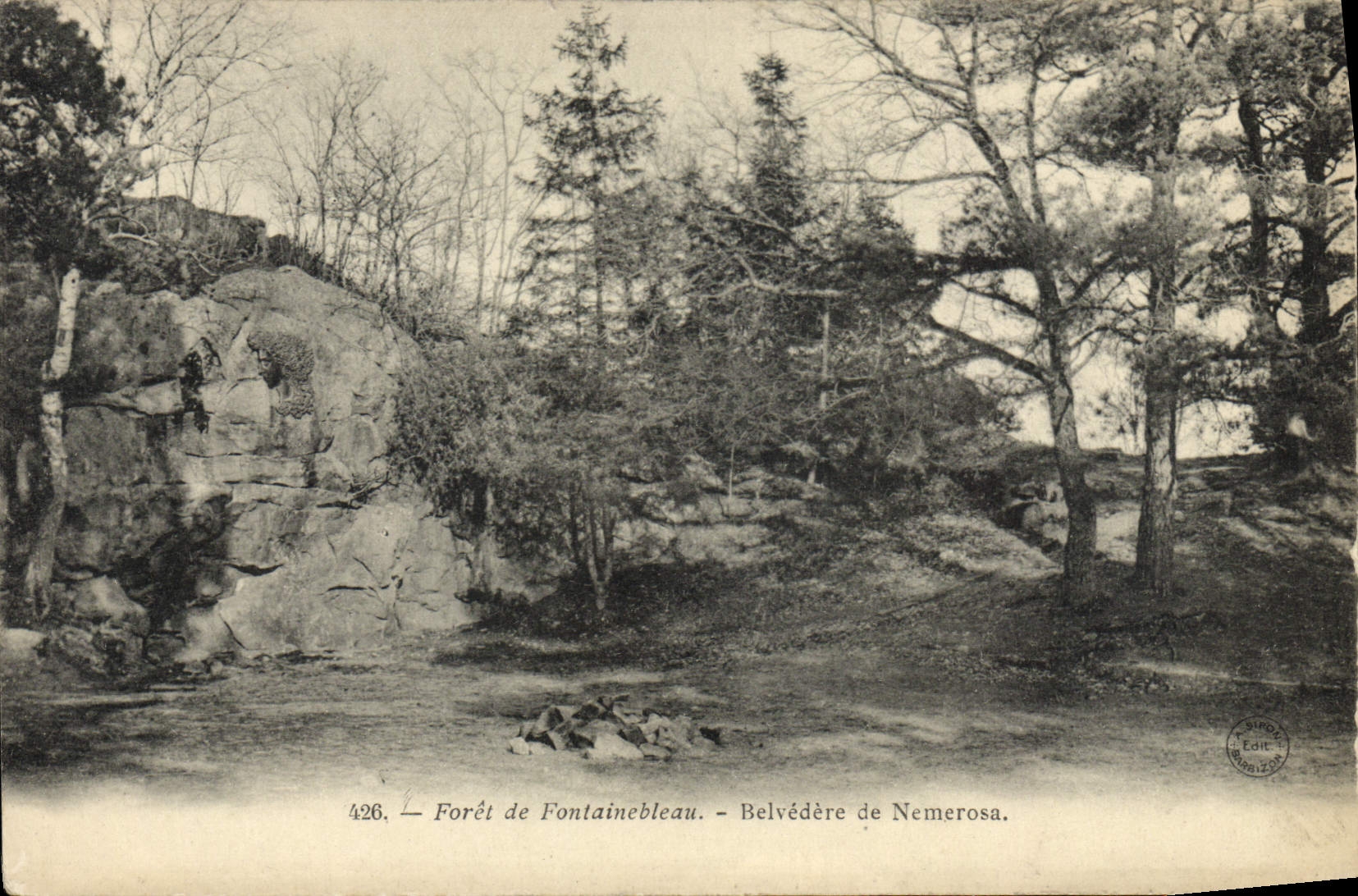 Wald von Fontainebleau — Aussichtspunkt Nemerosa — Verlag Saphor Nr. 426