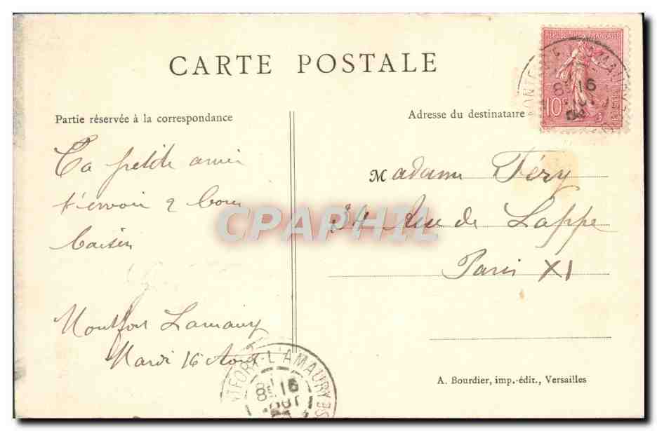 Montfort-l'Amaury (S.-et-O.) — Antiguo Claustro — Reverso