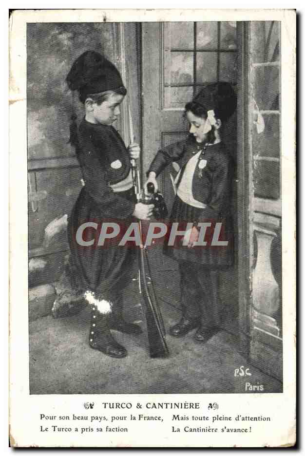 CPA Turco & Cantiniere Enfants