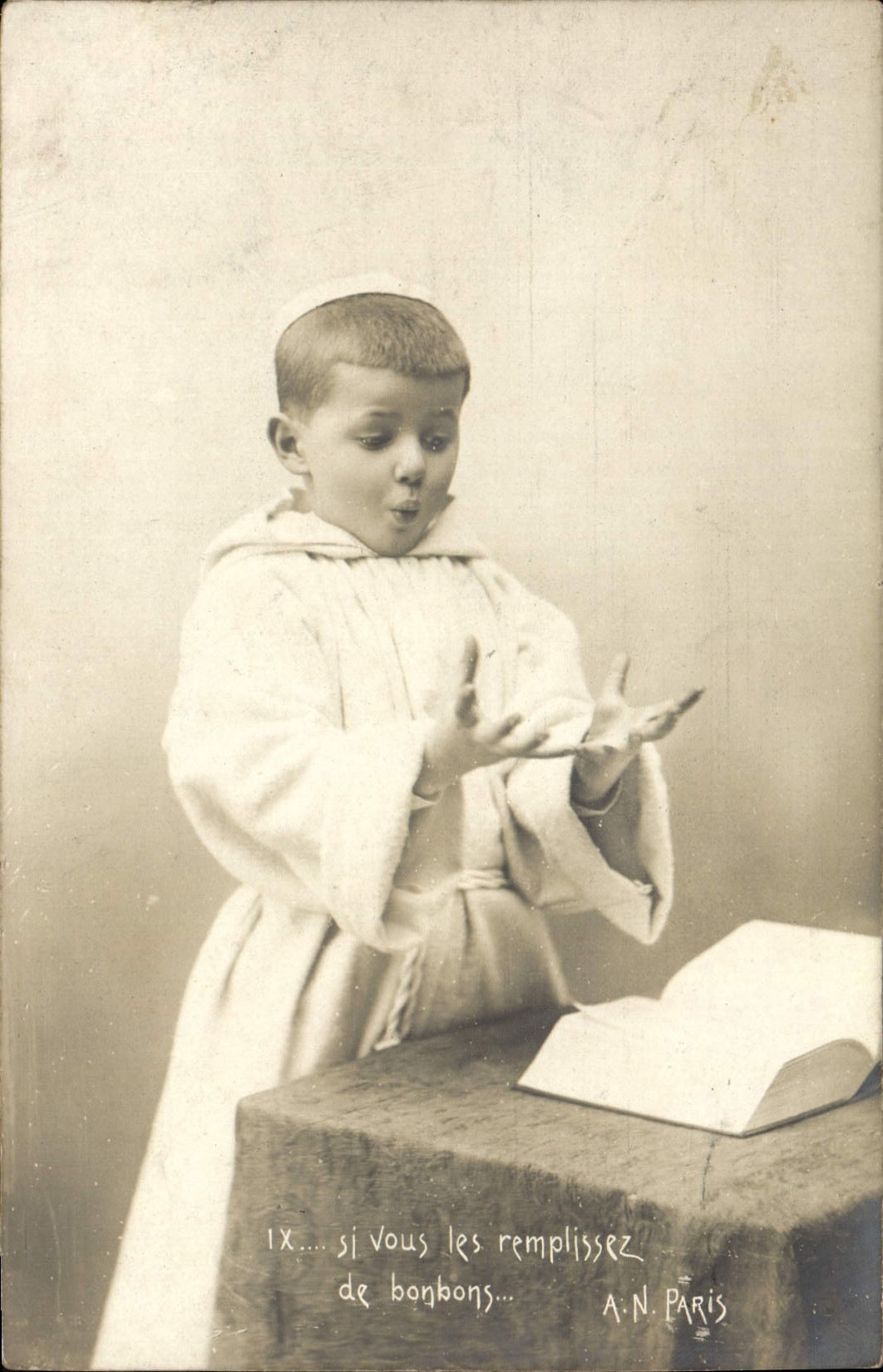 CPA Fantaisie Enfant Moine