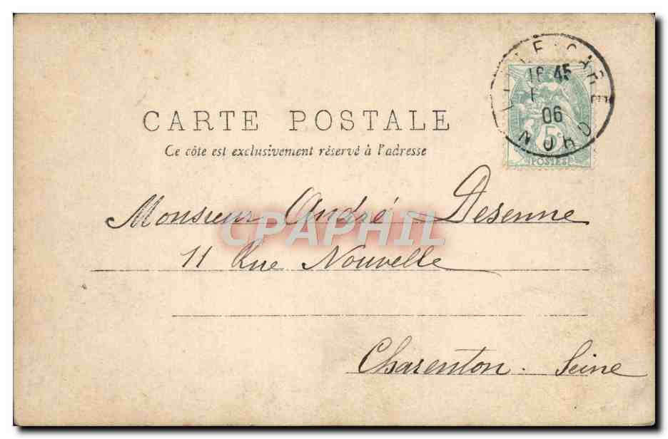 CPA Fantaisie Enfant Moine — Verso