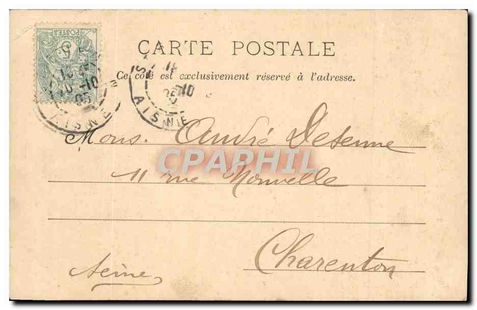 CPA Enfants Peintre — Verso