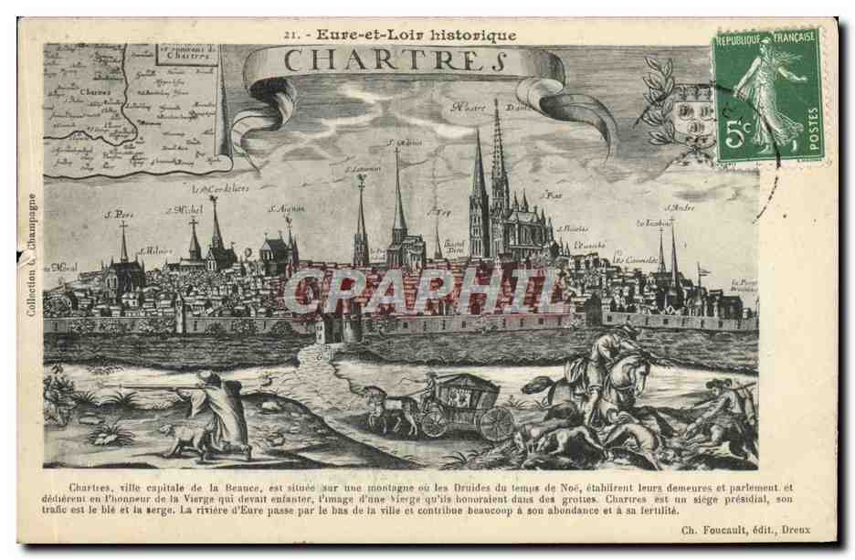 Chartres — Eure-et-Loir historique — Ch. Foucault, édit., Dreux - Recto