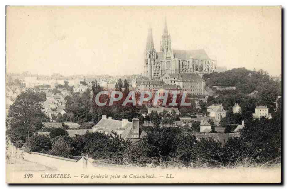 Chartres — Vue générale prise de Cachembach — LL.