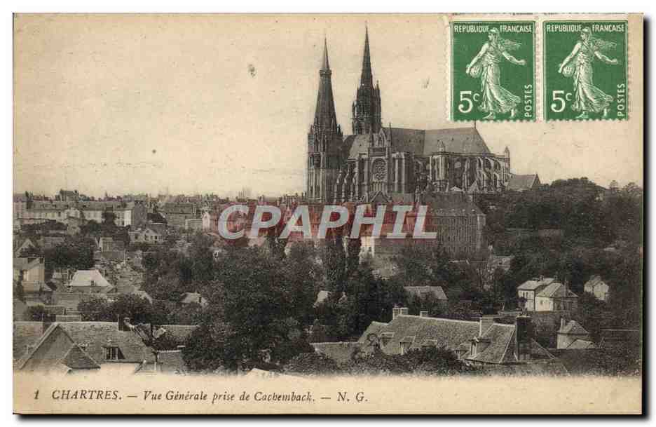 Chartres — Vue Générale prise de Cachembach — N. G.