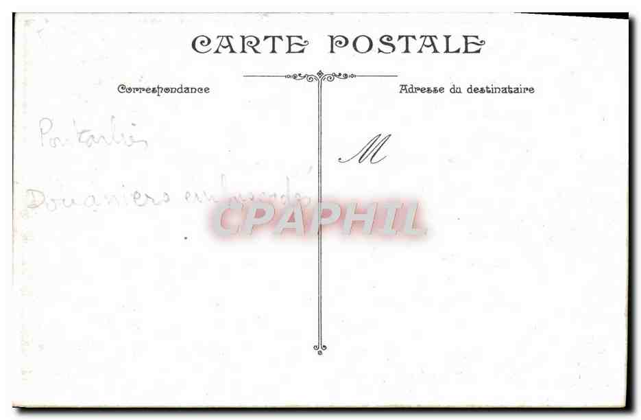 CPA Pontarlier Douaniers embuscades Douane Chien  — Rückseite