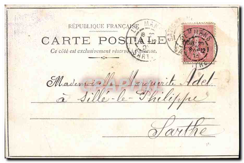 La Digitale — illustration botanique — Cartes Postales du Journal des Voyages — Verso