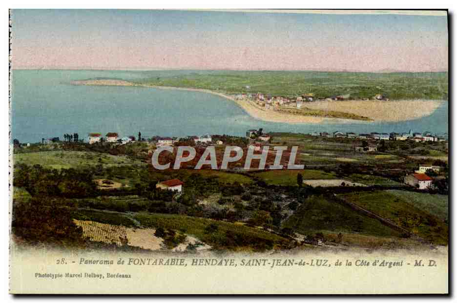 CPA Panorama de Fontarabie Hendaye Saint Jean de Luz de la Cote d'Argent