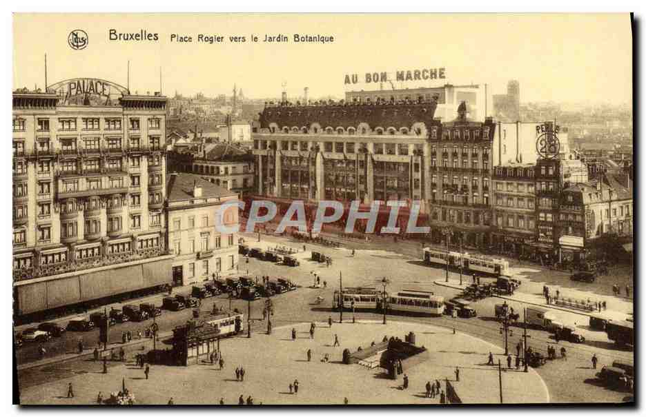 CPA Bruxelles Place Rogier Vers le Jardin Botanique