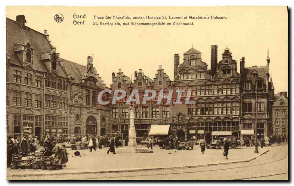 Gand - Place Ste Pharaïde — Former Saint-Laurent Hospice and Fish Market — Publisher NBS