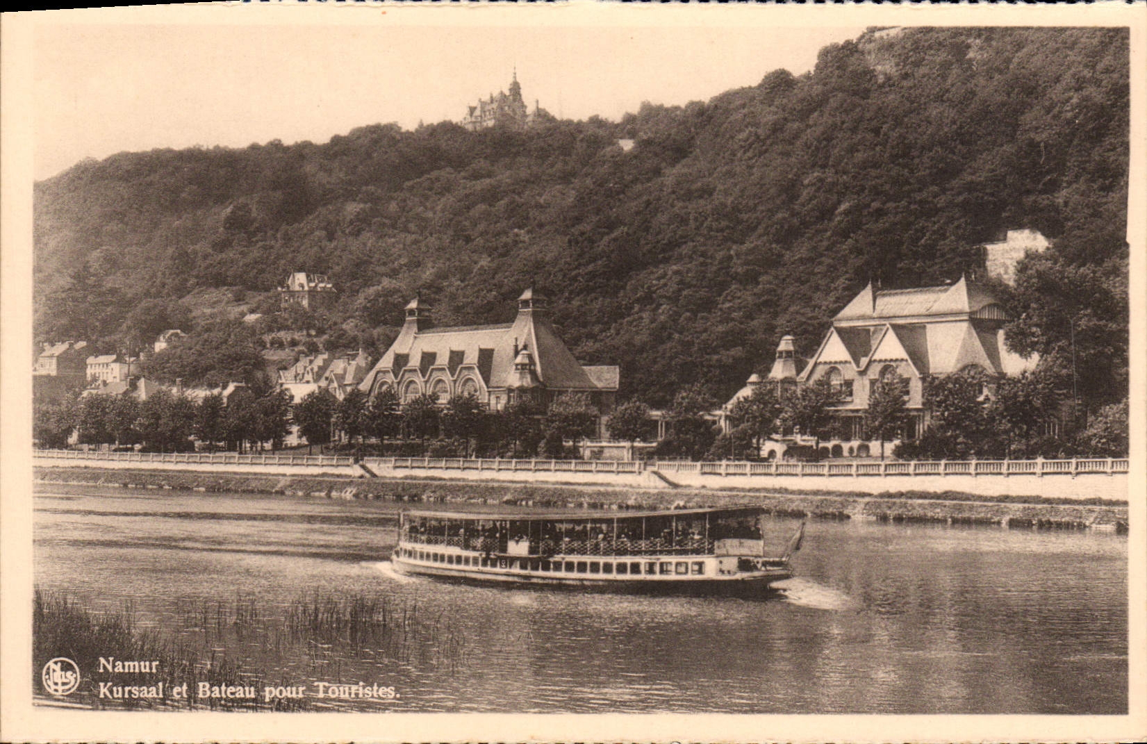 CPA Namur Kursaal et bateau pour toursites