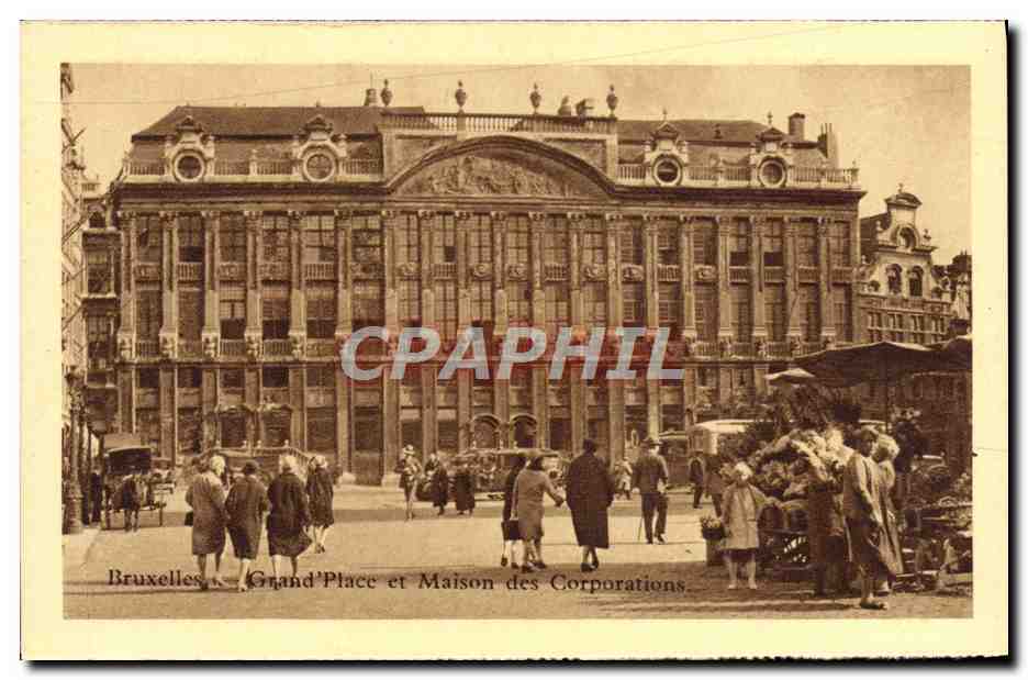CPA Bruxelles Grand Place et Maison des Corporations