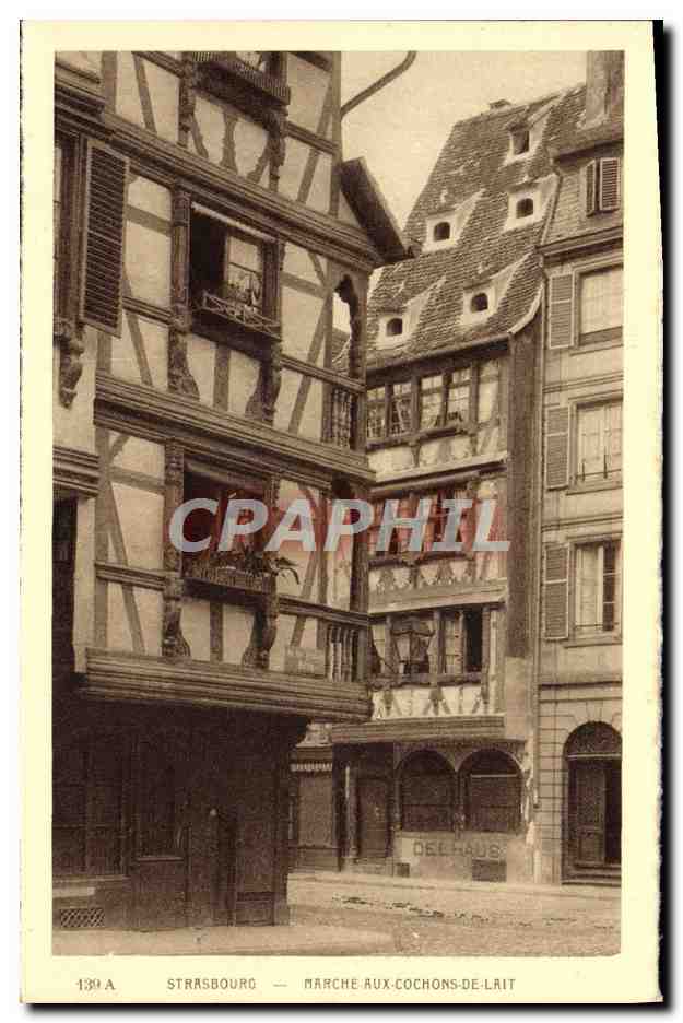 CPA Strasbourg Marche aux cochons de lait Delhaus