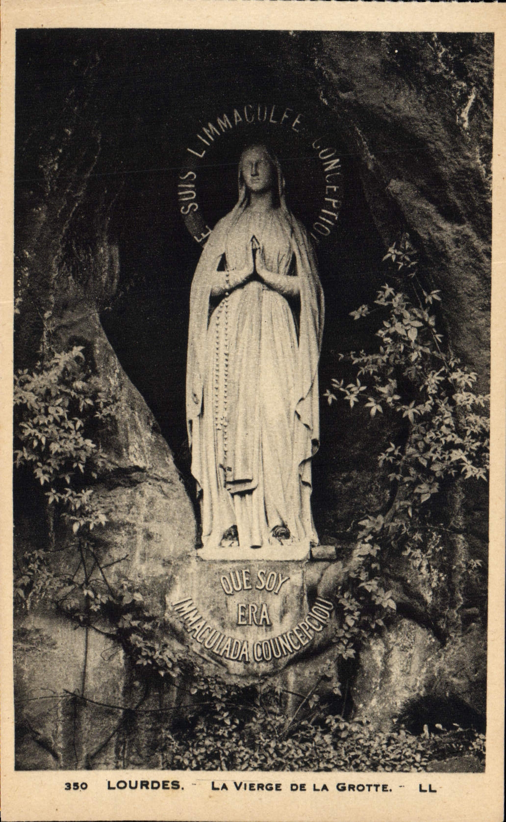 CPA Lourdes La Vierge De La Grotte